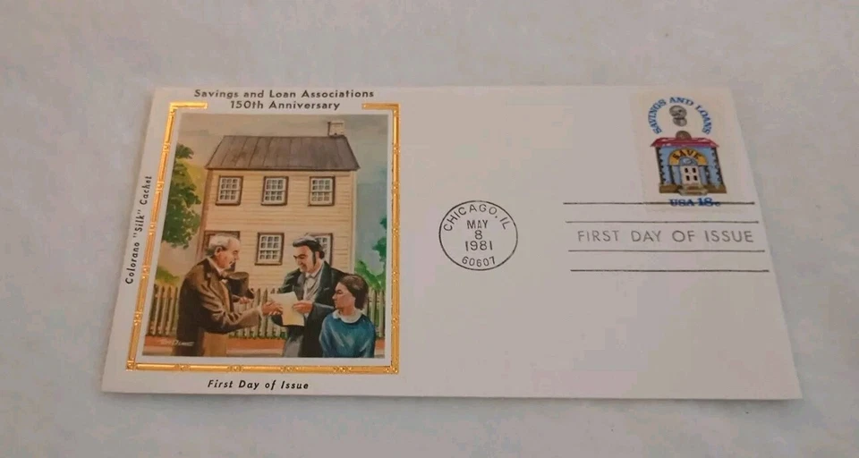 Savings & Loan Associations &  First Day Cover of its 150th Anniversary stamp   - Image 1 of 4