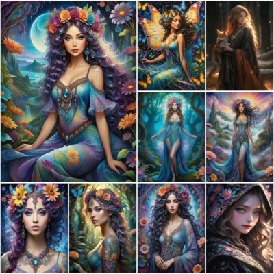 Butterfly Goddess 5D Diamond Painting Cross Stitch Hand Embroidery Art Picture - Image 1 of 4