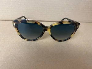 Tom Ford TF518 Livia Sunglasses 56W Colored Havana / Blue Gradient 58-14 140 - Picture 1 of 3