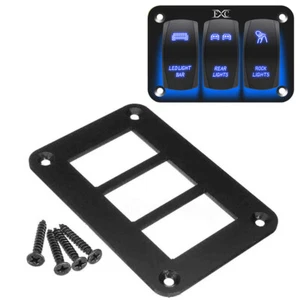3-Gang Boat Marine Switch Panel Metal Holder Dash Board LED Rocker Blank Switch - Imagen 1 de 3