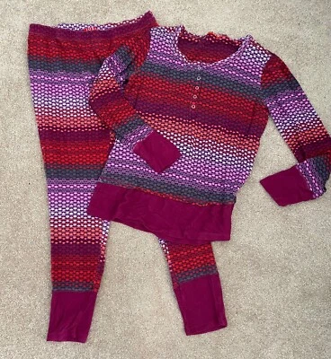 Conjunto de salón de pijama de 2 piezas Josie Natori, top de manga larga Henley, pantalones jogger, mediano Foto 1 de 3