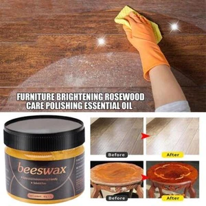 Natural Beeswax Furniture Polish Wood Seasoning Beewax Wood Wax Restoration - Picture 1 of 21