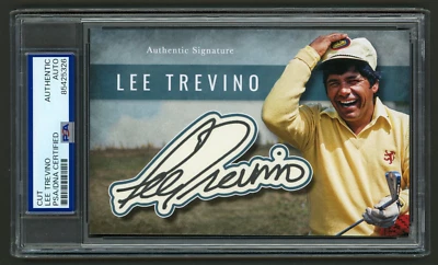 Lee Trevino Signed Cut Display (PSA) Pro Golfer Photo Card  PGA Golf Auto Foto 1 de 2
