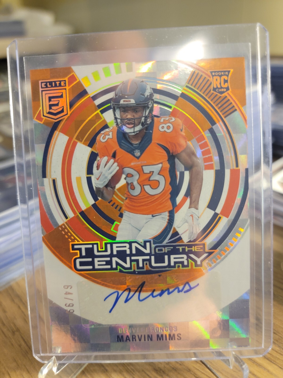 2023 Donruss Elite Turn Of The Century Marvin Mims Auto RC ORANGE #/99