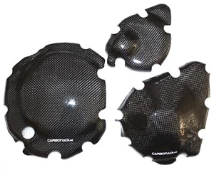 SUZUKI GSF1200 1996-2006 BANDIT 3x COUVERCLE D'EMBRAYAGE CARBONE COUVERCLE CARBONE - Photo 1 sur 2