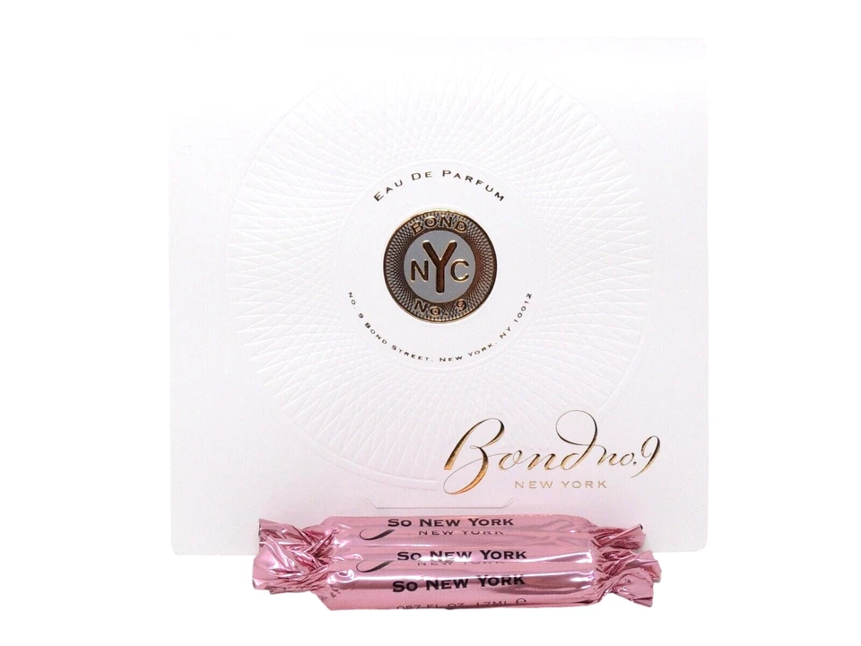 BOND NO 9 SO NEW YORK 1,7 ml .057 fl oz x 4 viales de muestra de spray de perfume Foto 1 de 1