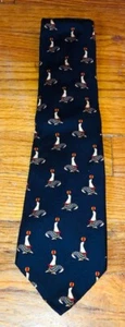 Vintage Jos A. Bank Silk Mens Neck Tie Necktie Blue Seal Balancing Ball - Picture 1 of 2