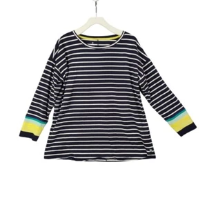 T-shirt Talbots maglia a righe manica lunga polsino colorblock casual top donna taglia 1X - Foto 1 di 7