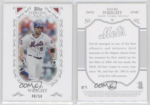 2009 Topps Sterling Framed White /50 David Wright #86