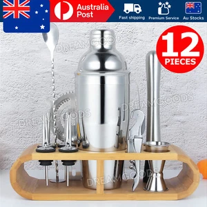 12X Cocktail Shaker Set Martini Making Strainer Mixer Bartender Kit Barware - Picture 1 of 9