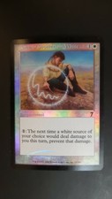 7th Edition ** Circle of Protection : White (FOIL) ** Mtg Magic (EX/SP)