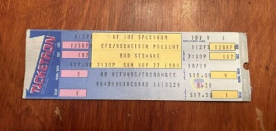 1988 ROD STEWART "OUT OF ORDER" TOUR FULL CONCERT TICKET  The SPECTRUM PHL 11/27 - Image 1 of 4