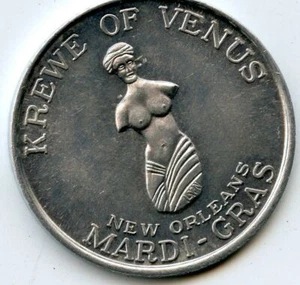 .Mardi Gras Doubloon Krewe of Venus 1967 Aluminum - Picture 1 of 2