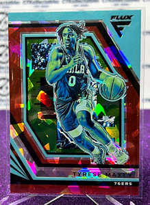 2022-23 NBA PANINI FLUX TYRESE MAXEY #70  PRIZM RED CRACKED ICE 76ers BASKETBALL