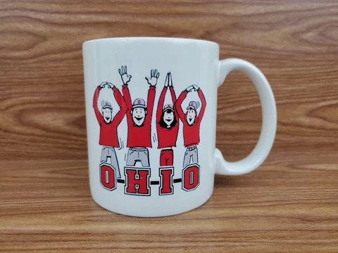 Ohio State University Coffee Mug Cup Buckeyes Fans Cheerleader Football Sports Cover