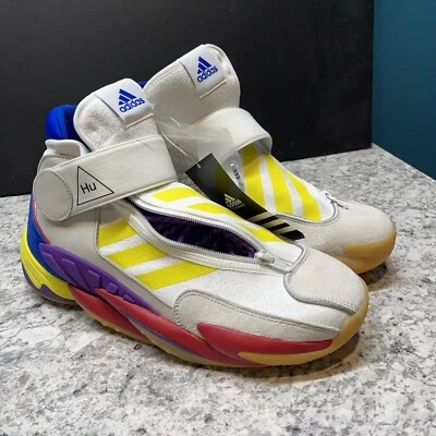 Adidas PHARRELL X CRAZY BYW Basketball shoes Size 10 'WHITE MULTI-COLOR. RARE!!! - Image 1 of 4