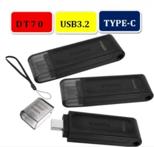 Kingston 256GB 128GB 64GB DataTraveler 70 Memory Stick TYPE-C Flash Drive lot UK - Picture 1 of 5