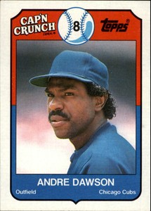 1989 Topps Cap'n Crunch Baseball Card #10 Andre Dawson