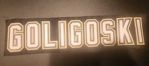 🏒 Pittsburgh Penguins Game Issued Game Used Nameplate 2009-10 ALEX GOLIGOSKI - Picture 1 of 2