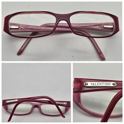 VALENTINO 5409 XX8 Eyeglasses Frames  53-14-135 Wine Red Unisex  Rectangular  - Image 1 of 4