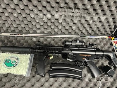 Pistola de Airsoft Echo1 Full Metal M14 Usada - Negra - Con Mods Paquete de Trabajo Foto 1 de 4