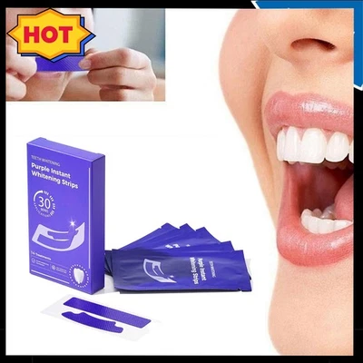 14 Pairs Dental Pads Hismile V34 Teeth Whitening Strips Purple Teeth Whiten UK