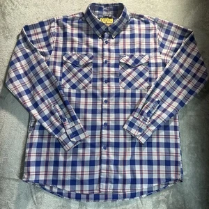 Dixxon Gilmore 13 grau rot und blau kariert Flanellhemd Herren 2XT exklusiv - Bild 1 von 9