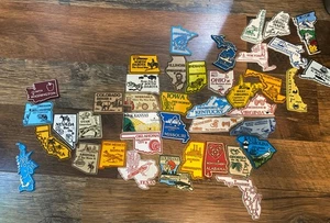 Imanes de nevera de estado de goma vintage ¡Lote de viaje 41 estados diferentes! Souvenir - Imagen 1 de 24