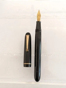 vtg Black Gt Pilot Namiki Eyedropper Valve Fountain Pen - 14k F Flex Nib - Imagen 1 de 9