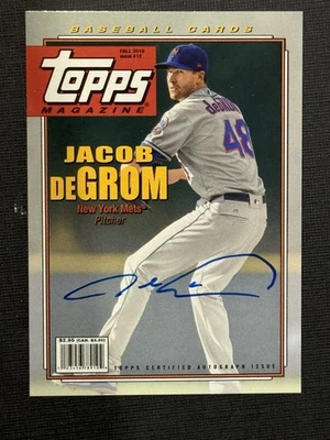 2019 Topps Archives Magazine Jacob DeGrom #TMA-JD Auto 31/150 Mets - Image 1 of 2