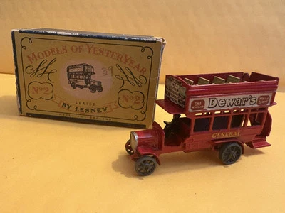 Lesney Matchbox Models Of Yesteryear Y-2 B-Type Dewars Bus 1912-1920 8/4 Windows - Image 1 of 4