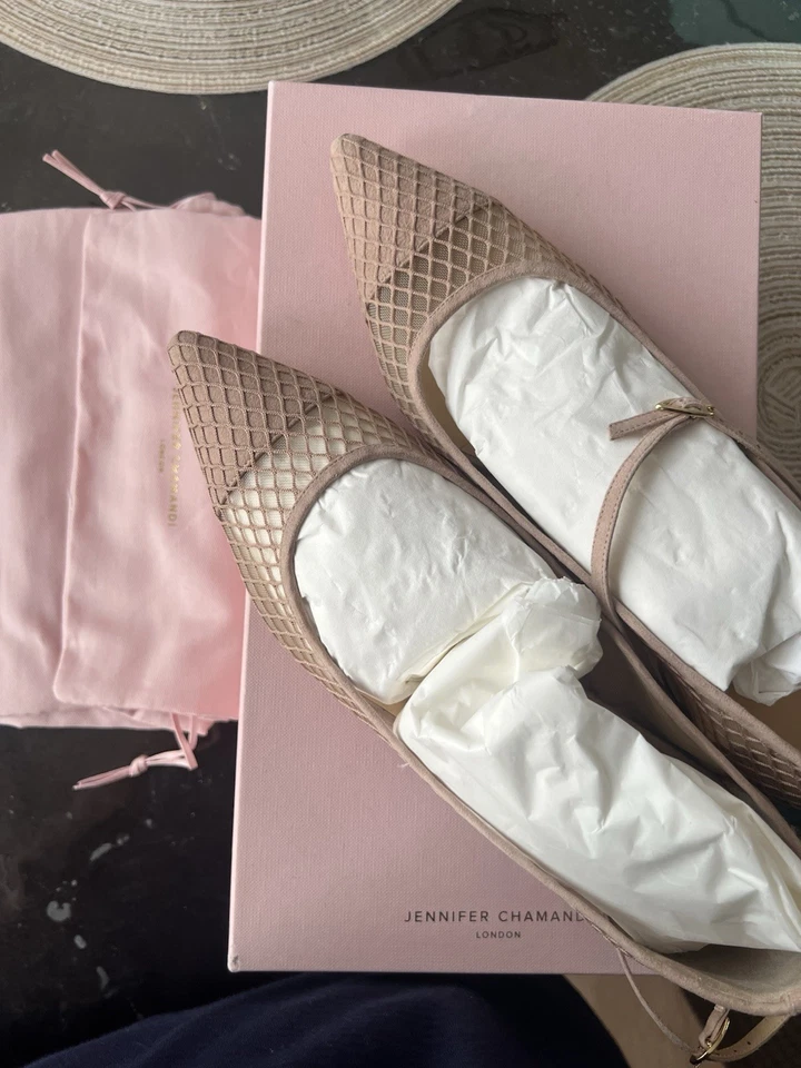 Jennifer Chamandi EU 38.5 Gamuza Pisos Hechos en Italia Foto 1 de 4