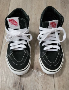 Vans Sk8-Hi schwarz weiß High-Top Sneakers Unisex Skate klassisch Kinder Größe 12 - Bild 1 von 8