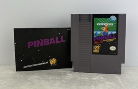Pinball Nintendo NES Vintage Game Cartridge With Manual