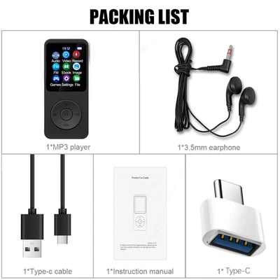 Reproductor de música portátil 32G Bluetooth MP4/MP3 sin pérdidas medios radio FM grabadora EE. UU. Foto 1 de 4