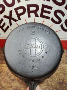 "Fully Restored" GRISWOLD #8 CAST IRON SKILLET Slant Logo Seasoned - Picture 1 of 7
