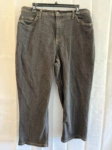 denim & co womens 18W (34x23) dark wash crop jeans - Picture 1 of 8