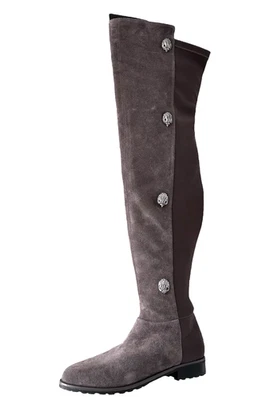 Kurt Geiger Shoreditch Eagle Head Brown Suede Knee High Boot Size 6.5 LEFT ONLY - Image 1 of 4