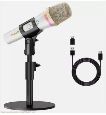 TONOR Dynamic Microphone PC, RGB Podcast Recording Live Streaming Singing Studio - Image 1 of 4