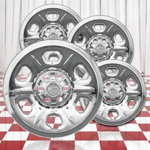 Chrome 15in Wheel Skin Overlays for 2005-2021 Nissan Frontier [ABS] - Picture 1 of 4