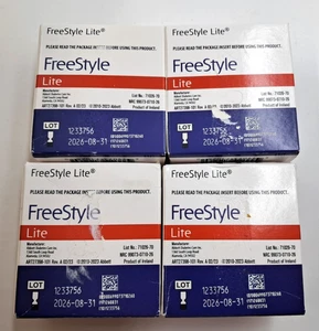 4 Boxen 50 Stück Freestyle Lite Diabetes Teststreifen (200 insgesamt) Datum 8/26 LESEN - Bild 1 von 2