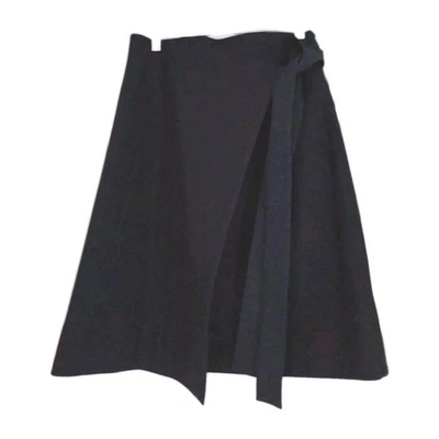 COS Navy Boiled Wool Wrap Skirt  Size 38 - Image 1 of 4