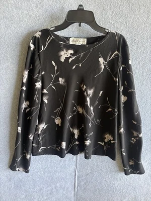 JONES WEAR Black Pull Over Long Sleeve Work Dressy Blouse Top Size 16 - Image 1 of 4