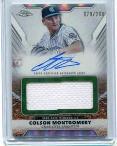 2025 Topps Pro Debut Colson Montgomery Jumbo Auto Relic Card #79/200 - Knights - Bild 1 von 2