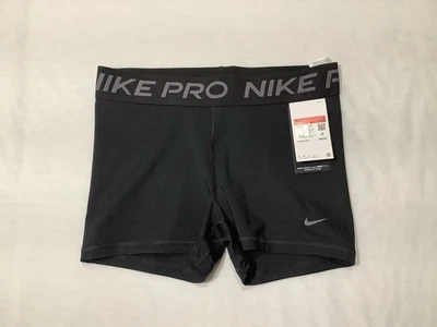 Pantalones Cortos Nike Pro Dri-FIT Para Mujer Grandes Negros Tiro Medio Gimnasio Entrenamiento Nuevos Foto 1 de 4