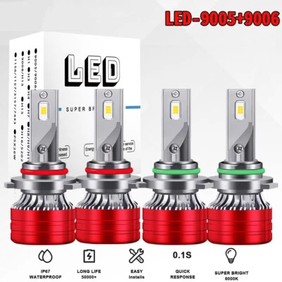 For Oldsmobile Cutlass 1998-1999 6000K Combo LED Headlight High Low Beam Bulbs Foto 1 de 4