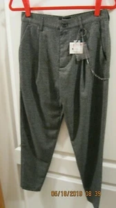 DAMEN ANZUGHOSE BERSHKA GR. 32,28,31, DUNKELGRAU NETZ SCHÖNE HOSE. - Bild 1 von 8