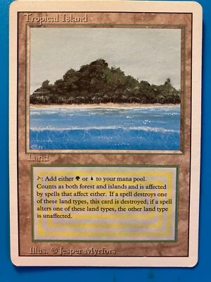 MTG 1x Tropical Island Revised OLD SCHOOL Magic the Gathering Card x1 MP - Image 1 of 4