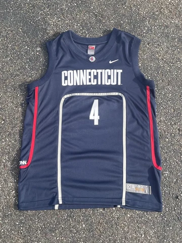 Nike Elite Team Uconn Huskies Basketball XL Extra Large Jersey #4 Authentic Cover