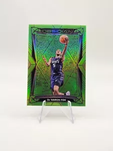 De'Aaron Fox 2023-24 Panini Obsidian Green Flood SP /25 #158 Kings - Picture 1 of 2